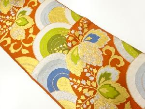 アンティーク　青海波に桐模様織出し袋帯（材料）